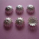 Silver Color Flower Filigree Bead Cap 12mm