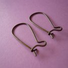 Bronze Nickel Free Kidney Hook Earwires