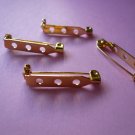 Goldplated Metal Brooch Bar Pin Backs *26mm or 1inch*