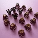 Copper Color Flower Filigree Bead Cap 9mm