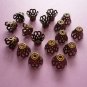 Copper Color Flower Filigree Bead Cap 9mm