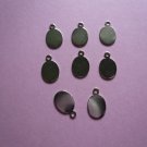Silverplated Metal Tag for Cabochon 8mm