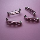 Silverplated Nickel Free Metal Brooch Bar Pin Backs *26mm or 1inch*