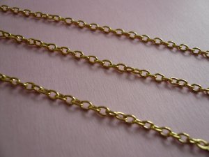 Gold Color Metal Oval Link Chain *3 Feet*