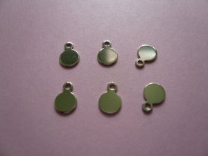 Silverplated Metal Tag for Cabochon 5mm