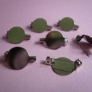 Silverplated Round Bar Pin Backs 10PCS