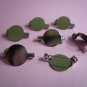 Silverplated Round Bar Pin Backs 10PCS