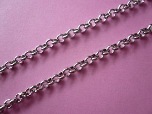 Silverplated Nickel Free Metal Round Link Chain *3Feet 2Inches*