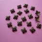 Bronze Color 4-Leaf-shaped Metal Bead Cap