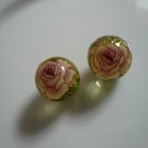 Pink Tensha Floral Beads 12mm