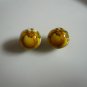 Yellow on White Tensha Floral Beads 10mm