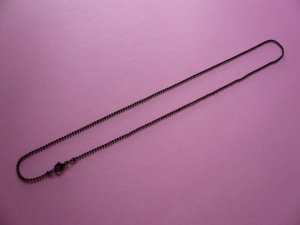 Black Ball Chain Necklace  **20 Inches**