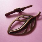 Copper Leaf Toggle Clasps