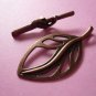 Copper Leaf Toggle Clasps