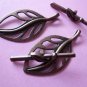 Copper Leaf Toggle Clasps