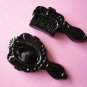 Black Comb & Mirror Cabochons