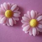 Pink Flower Daisy Cabochons