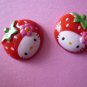 Strawberry Kitty Cat Cabochons
