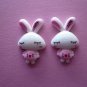 White Rabbit Bunny Cabochons