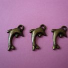 Bronze Dolphin Charms 10PCS