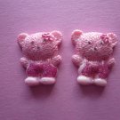 Pink Glitter Teddy Bear Cabochons