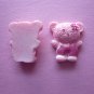 Pink Glitter Teddy Bear Cabochons
