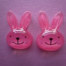Pink Glitter Rabbit Bunny Cabochons