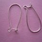 Large Silverplated NF Kidney Hook Earwires