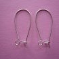 Large Silverplated NF Kidney Hook Earwires