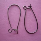 Large Gunmetal/Black NF Kidney Hook Earwires