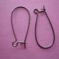Large Gunmetal/Black NF Kidney Hook Earwires