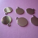 Silverplated Metal Tag for Cabochon 12mm
