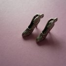 High Heel Antique Silver Shoe Charms 6PCS