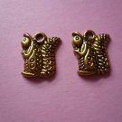 Antique Gold Squirrel Charms 10PCS