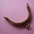 Antique Bronze Metal Purse Frame 8cm