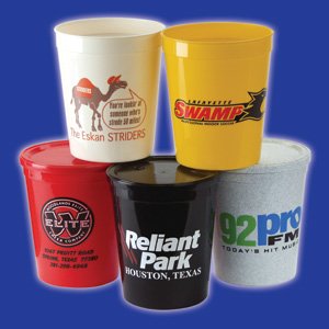 100 16 oz. Custom Printed Smooth Stadium Cups