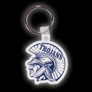 100 Custom Printed Soft Plastic Key Chains Key Tags Spartan Head Trojans Shape Item# KF861