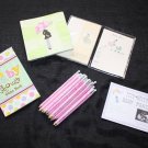 BABY SHOWER INVITATIONS NAPKINS GAMES GIRL PENCILS