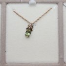 NEW Krementz Peridot birthstone necklace 14kt overlay