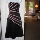 ARDEN B STRAPLESS BLACK & PINK SEMI FORMAL GOWN DRESS