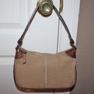 DOONEY & BOURKE BROWN SUEDE LEATHER HANDBAG PURSE  RARE