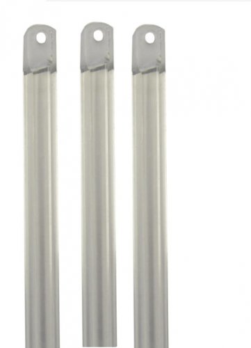 3 Pack Clear Replacement Blind Wands - 48" Long for Horizontal Mini Blinds