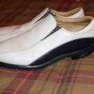 Mens size 6 m NIKE AIR white golf shoes,black,leather,d