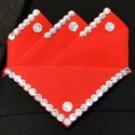 Mens Red Ballroom Dancer Pocket Squares