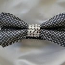 Silver/grey Bowtie w/ Swarovski Rhinestones