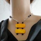 Set 3 Necklace and Earrings Yellow Shell