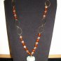 037 Striped Heart Necklace