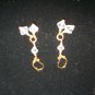 044 Clear Crystal Pierced Earrings