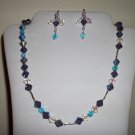 049 Crystal Blue Necklace Set