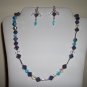 049 Crystal Blue Necklace Set